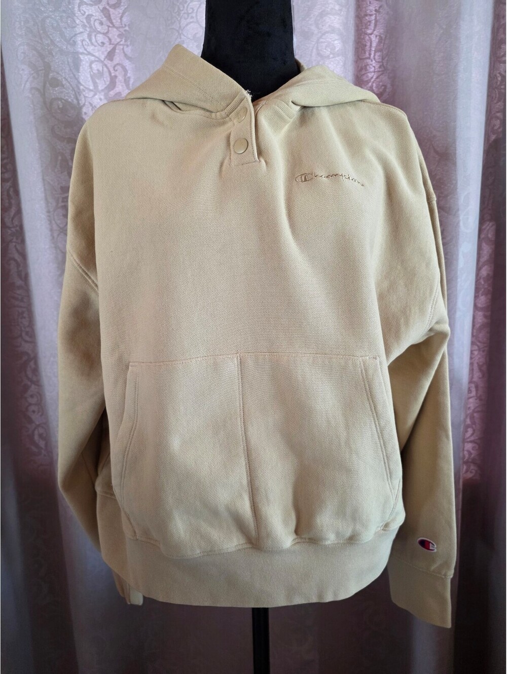 Champion Women's Vintage Wash Fleece Hooded Sweatshirt - XL I Tan BNWT